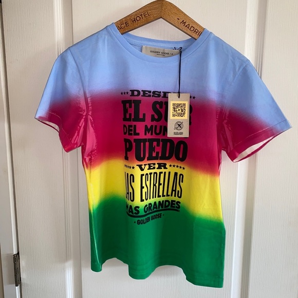Golden Goose Ania tye dye El Sur del Mundo T Shirt Small NWT. - Picture 2 of 16